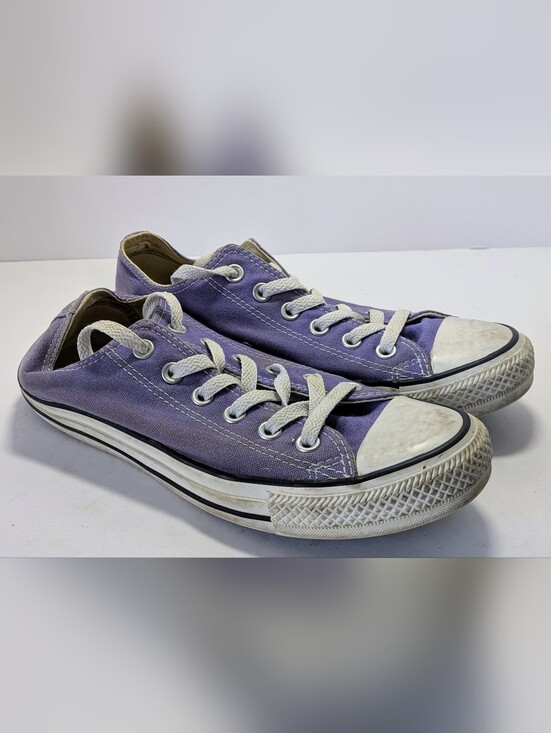 Shoes - Converse Chuck Taylor All Star Low Electric Purple Sneakers Women's Size 8.5